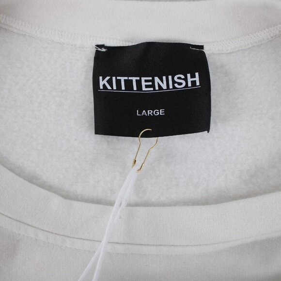 Kittenish Sz L White Black Pink Kittenish Stole My Cotton Spandex Sweater - Picture 9 of 16